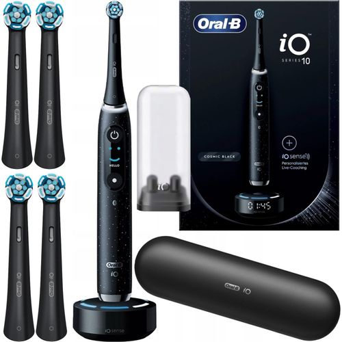 Oral-B | Elektrische Zahnbürste - iO Series 10 - Cosmic Black - mit künstlicher Intelligenz - 7 Reinigungsmodi