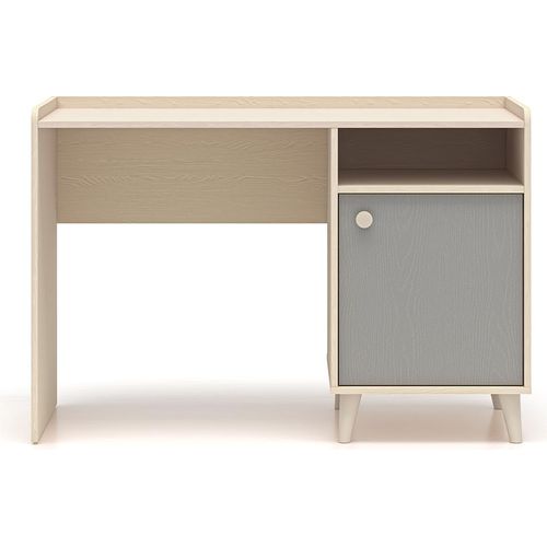 Schreibtisch 1-türig Alycia Beige und Grau