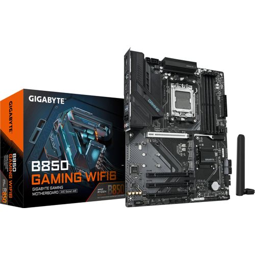 Gigabyte B850 GAMING WIFI6 - Motherboard - ATX - Socket AM5 - AMD B850 Chipsatz - USB-C 3.2 Gen 1, USB 3.2 Gen 2, USB 3.2 Gen 1 - Wi-Fi 6, Bluetooth, Gigabit LAN - Onboard-Grafik (CPU erforderlich)