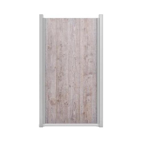 Teilelement GroJa Premo HPL Stecksystem ohne Pfosten 90 x 180 cm Holzoptik
