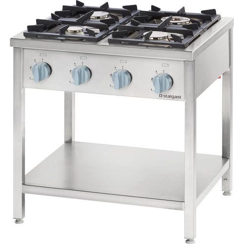 Gasherd Serie 700 -G30, 4-Brenner (2x5+2x7), 800 x 700 x 850 mm (BxTxH) zur Selbstmontage