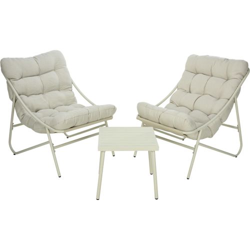Gartenmöbel-Set, 2 Sessel und Couchtisch