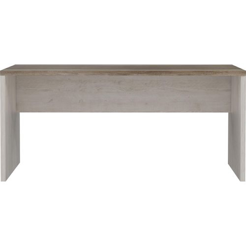 Schreibtisch >DURO< in Pinie Weiss / Eiche Antik - 160x72,2x80cm (BxHxT)