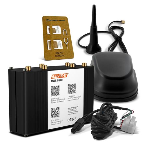 SELFSAT MWR 5540 5G Cat 12 WLAN Router bis 2,6 Gbps inkl. SELFSAT 5G Antenne schwarz