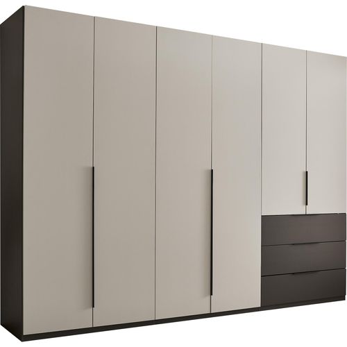 Kleiderschrank ></noscript>Nuka< in Grau, Dekorfolie - 300x225,5x60cm (BxHxT)