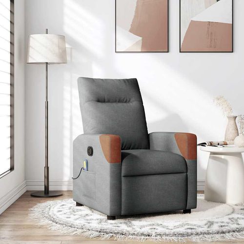 Massagesessel Dunkelgrau Stoff, Klassische Sessel Design Möbel
