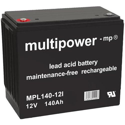 Multipower Blei-Akku MPL140-12I, AGM, Longlife, M6 Innengewinde
