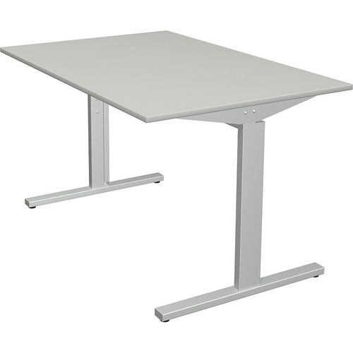 Form 2 Schreibtisch 120 - 180 cm, Maße Tischplatte:120 x 80 cm, Farbe Tischplatte:Lichtgrau