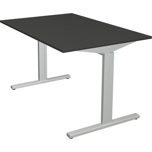 Form 2 Schreibtisch 120 - 180 cm, Maße Tischplatte:120 x 80 cm, Farbe Tischplatte:Anthrazit