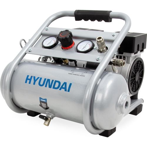 HYUNDAI Silent Kompressor SAC75008IC (9 bar, 8L, tragbar, ÖLFREI, 49 dB, 750 W / 1 PS)