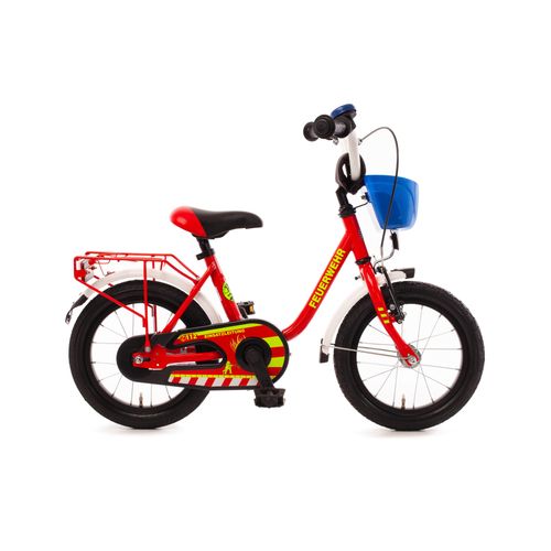 FEUERWEHR 14 Zoll Kinderfahrrad – Bachtenkirch feuerrot/weiß