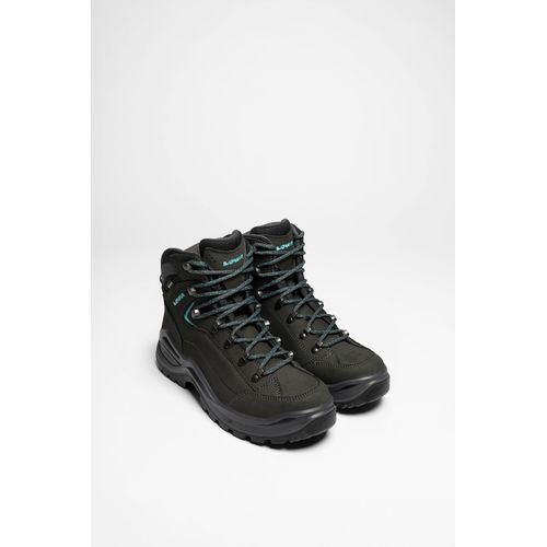 Lowa Damen Renegade Evo GTX Mid S Wanderstiefel (schmal) ASPHALT/TUERKIS 43.5