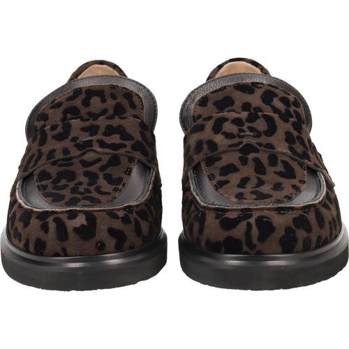 Donna Carolina Slipper & Mokassin MARY SMILE, Rauleder, Braun, Damen