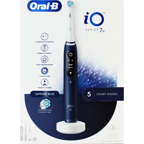 Braun Oral-B iO 7N Elektr. Zahnbürste blau mit Etui