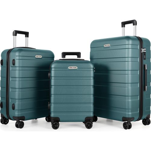 Mofut Hartschalenkoffer, Kofferset 3tlg, M-L-XL, Trolley Koffer Reisekofferset, Gepäck Rollkoffer, 4 Rollen, ABS-Hartschale, Teleskopgriff