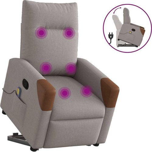 Massagesessel mit Aufstehhilfe Taupe Stoff ,Fernseh- & Relaxsessel 2025