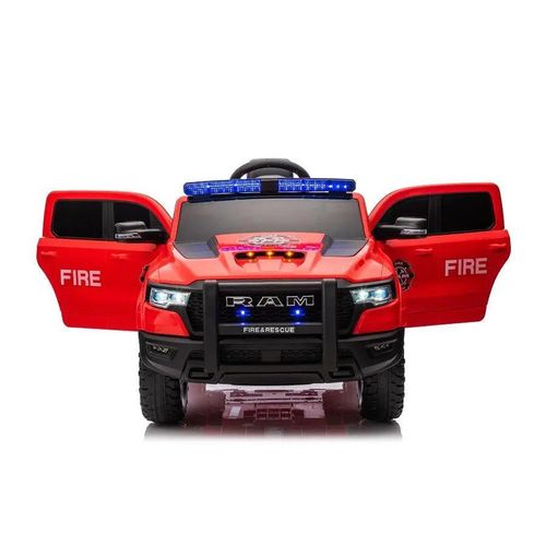 Kinderfahrzeug – Elektro Auto „Feuerwehr Dodge RAM“ – 12V10AH Akku,4 Motoren- 2,4Ghz Fernsteuerung, MP3+Sirene