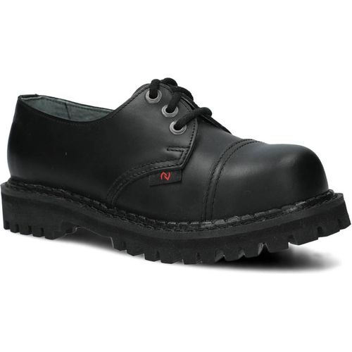nagaba Stahlkappenschuhe, aus Leder, Leder-Einlegesohle, Schwarz, 40
