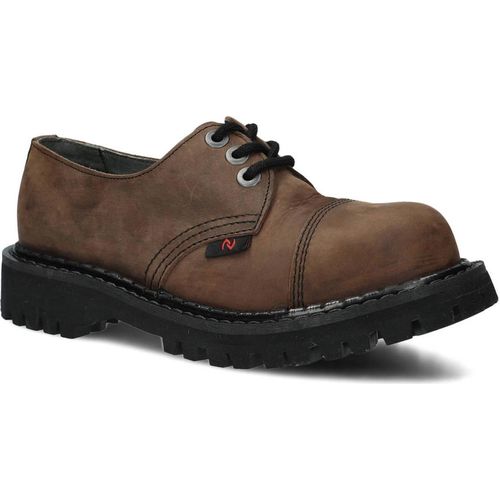 nagaba Stahlkappenschuhe, aus Leder, Leder-Einlegesohle, Olivgrün, 39