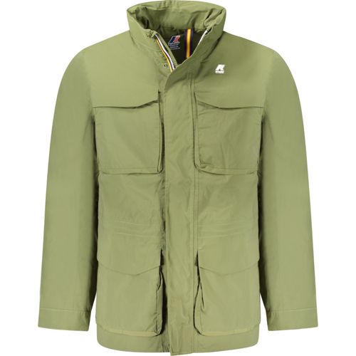 Grüne Herren-Sportjacke mit Kapuze und fünf Taschen für Outdoor-Abenteuer, Größe: L Farbe: Verde