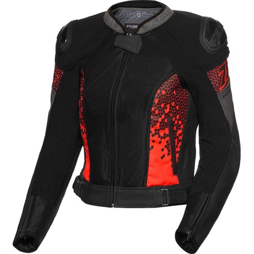 FLM Croft Air Damen Leder/-Textiljacke rot 42