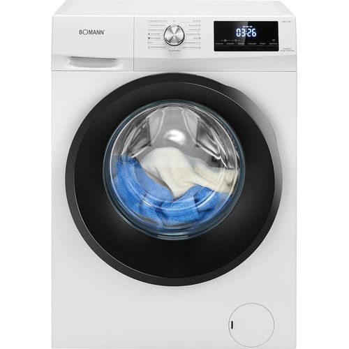 Bomann Waschtrockner | Waschen und Trocknen in einem Durchgang | 8kg Waschen / 5kg Trocknen | Dampffunktion | 1400 U/Min. | WAT 7186 weiß