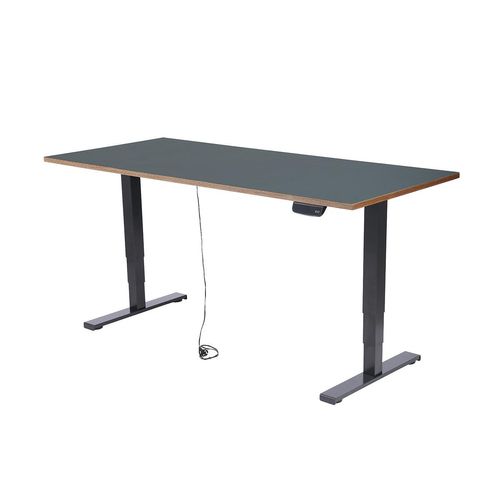 Schreibtisch imstande, Gestell business-b + Platte 160x80cm Smokey Blue