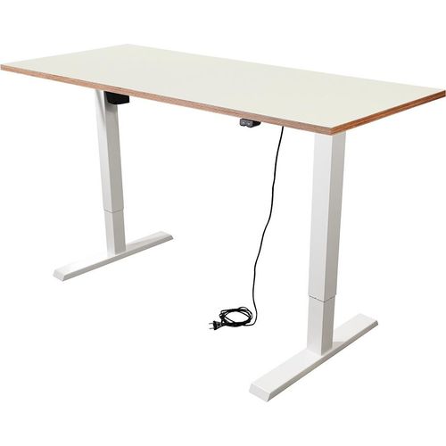 Schreibtisch imstande, Gestell smart-w + Platte 120x60cm HPL Platinweiß