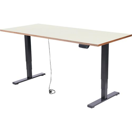 Schreibtisch imstande, Gestell business-b + Platte 180x80cm HPL Platinweiß