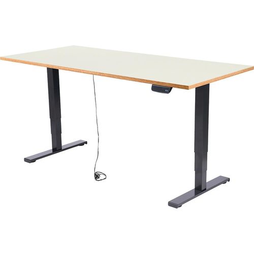 Schreibtisch Imstande, business-b + Tischplatte Sperrholz Platinweiß 140x80cm