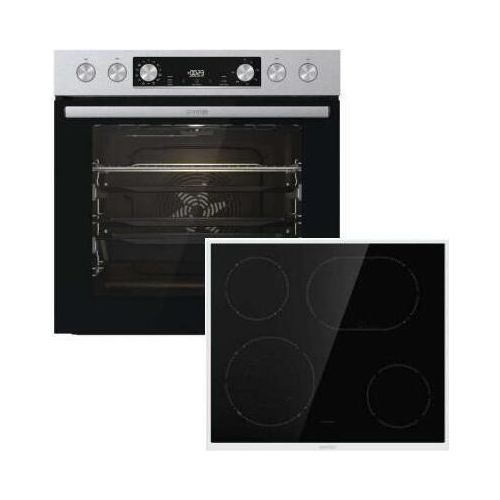 GORENJE Einbauherdset Steel EX - MultiAir, 4 Kochzonen