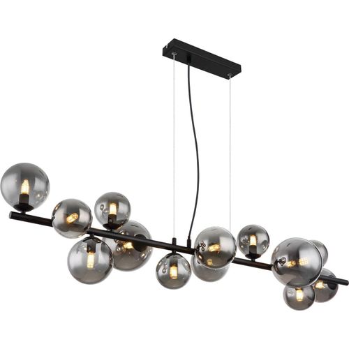 Hängeleuchte Esszimmer LED Hängelampe Rauchglas Kugeln Pendelleuchte 13 flammig