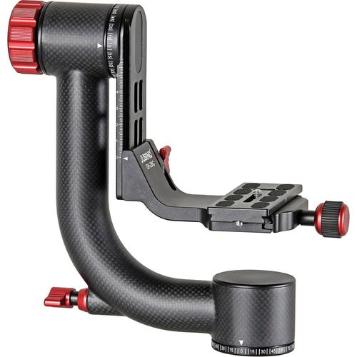 JUSINO Karbon Gimbalkopf großer Kardankopf für Teleobjektive mit gepolsterter Tasche Gimbal Head GH-20C