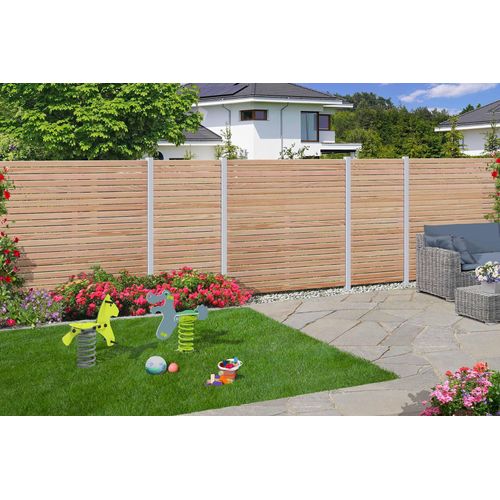 Sichtschutzzaun Rhombus DIY Lärche Natur 180x180 cm Gartenzaun Sichtschutz