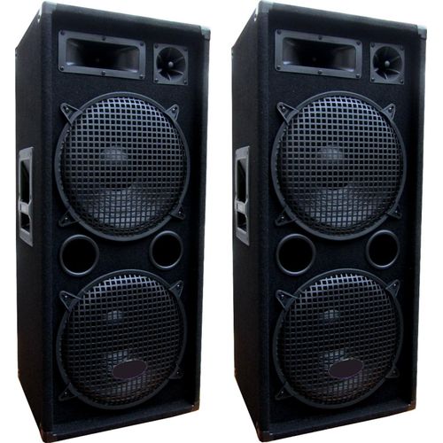DSX Line 2 x 1200 Watt PA Party DJ Disco Lautsprecher Boxen 3 Wege 2x30 cm Bass