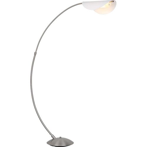 LED Bogenstehleuchte, dimmbar, nickel, H 182 cm