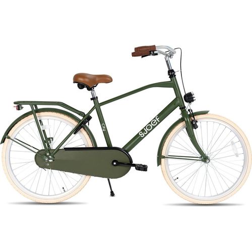 SJOEF Stadt Jongensfiets 24 Zoll - Armee Grün