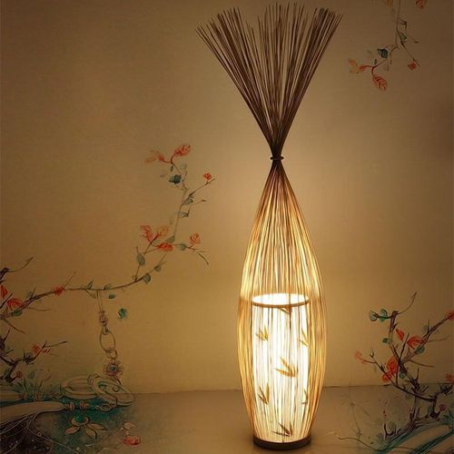 Fine Asianliving Chinesische Stehlampe Bambus Handgefertigt - Demi