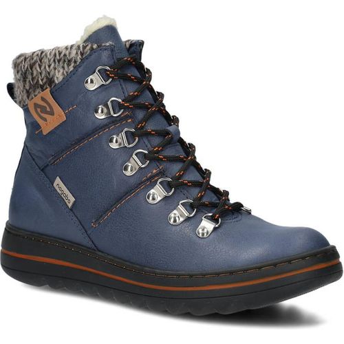 NAGABA Winter Lederschuhe Damen Winterschuhe Wanderschuhe Dunkelblau, 38