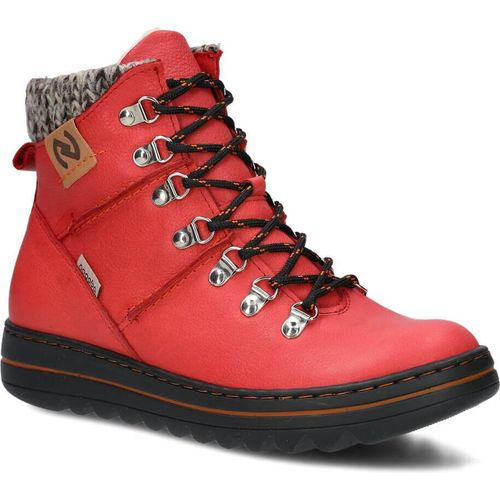 NAGABA Winter Lederschuhe Damen Winterschuhe Wanderschuhe Rot, 37