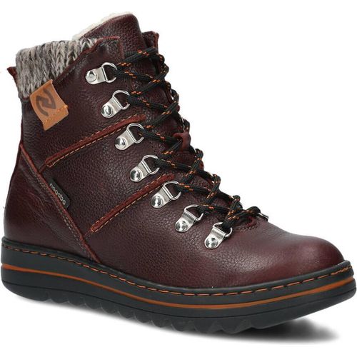 NAGABA Winter Lederschuhe Damen Winterschuhe Wanderschuhe Kastanienbraun, 38