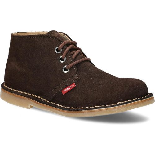 NAGABA Damen Lederschuhe mit Leder-Einlegesohle, Braun, 41