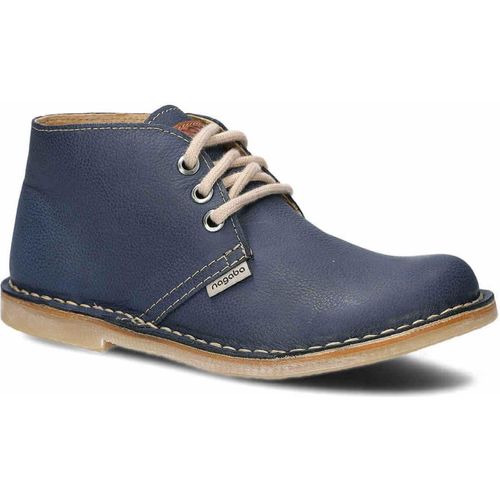 NAGABA Damen Lederschuhe mit Leder-Einlegesohle, Dunkelblau, 37