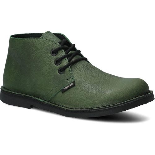 NAGABA Damen Lederschuhe mit Leder-Einlegesohle, Grün, 41