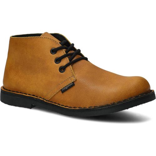 NAGABA Damen Lederschuhe mit Leder-Einlegesohle, Gelb, 41