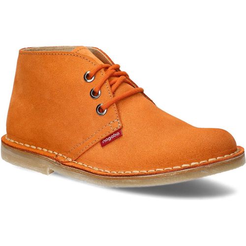 NAGABA Damen Lederschuhe mit Leder-Einlegesohle, Orange, 41