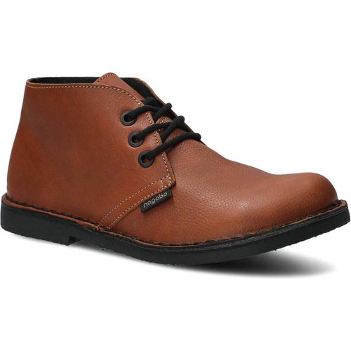 NAGABA Damen Lederschuhe mit Leder-Einlegesohle, Braun, 41