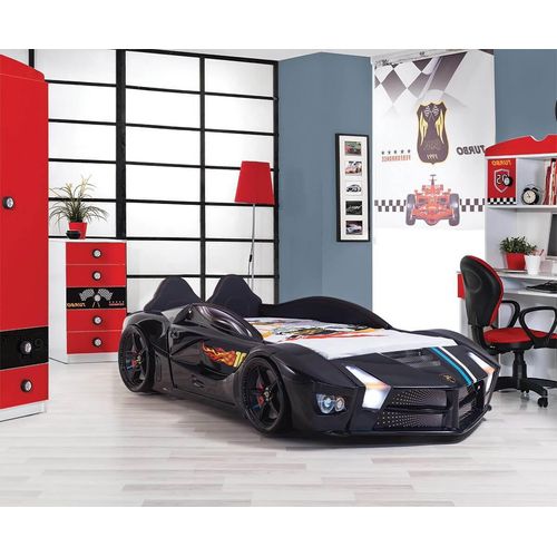 Autobett „Luxury Full“ in Schwarz