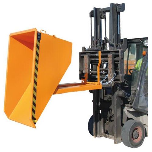 BAUER Kippbehälter - 750 l Volumen - 1.500 kg - Scheren-Kippmechanismus - verzinkt