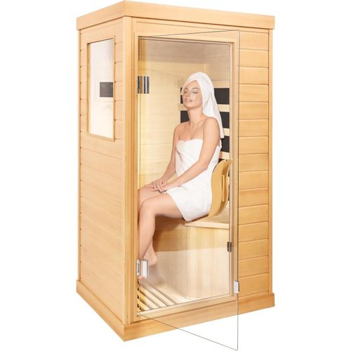 Infrarotkabine Infrarotsauna für Zuhause 1 Person Trockensaunaraum aus kanadischem Hemlockholz mit geringem EMF Privatsauna für den Innenbereich mit B